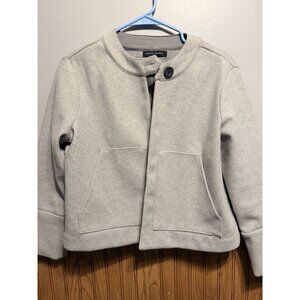 Banana Republic Women's Grey Wool Blend Cocoon Moto Jacket Size Extra Small
